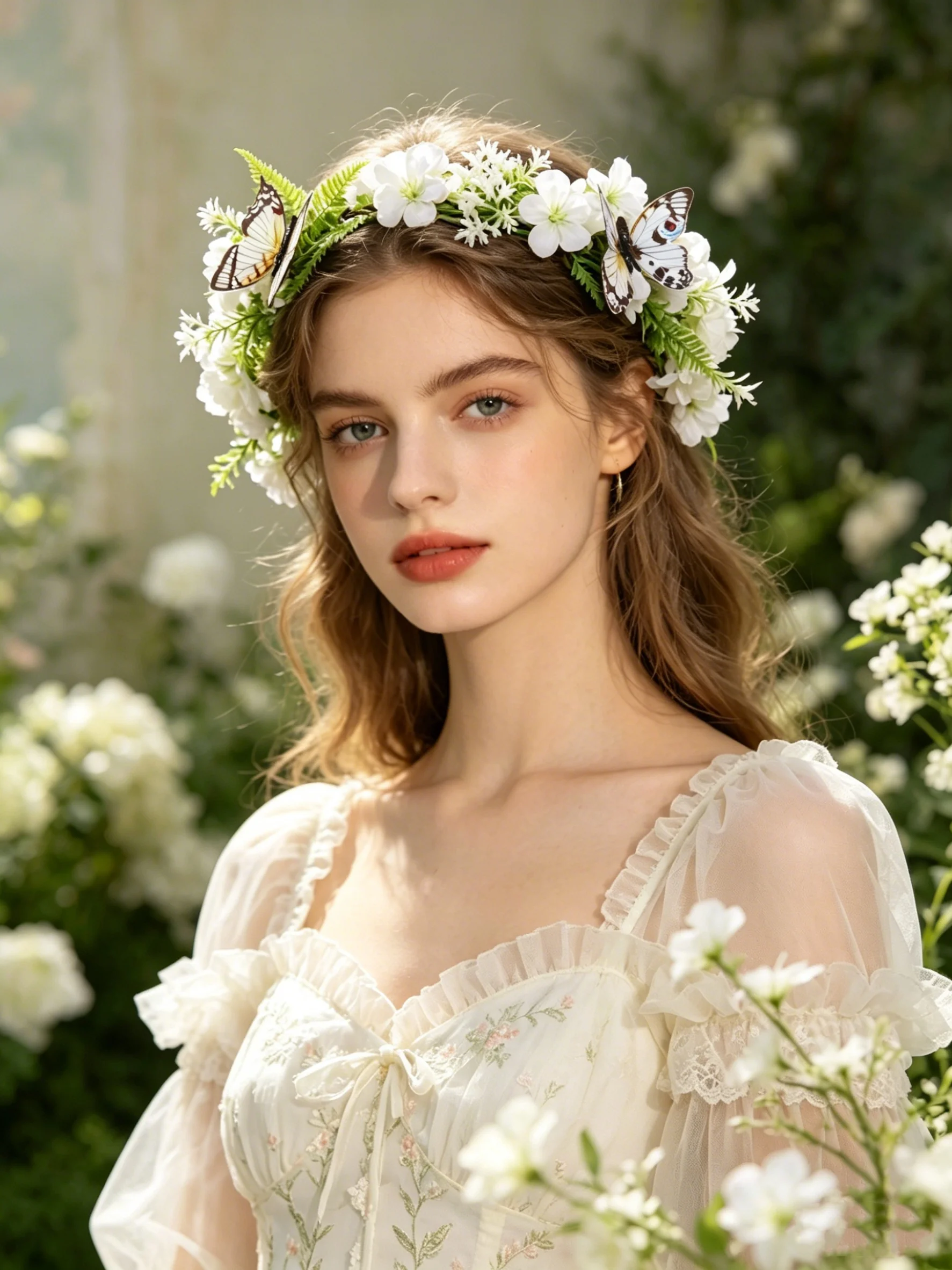 Couronne de fleurs papillon ro - Women Accessories Photos avis et prix