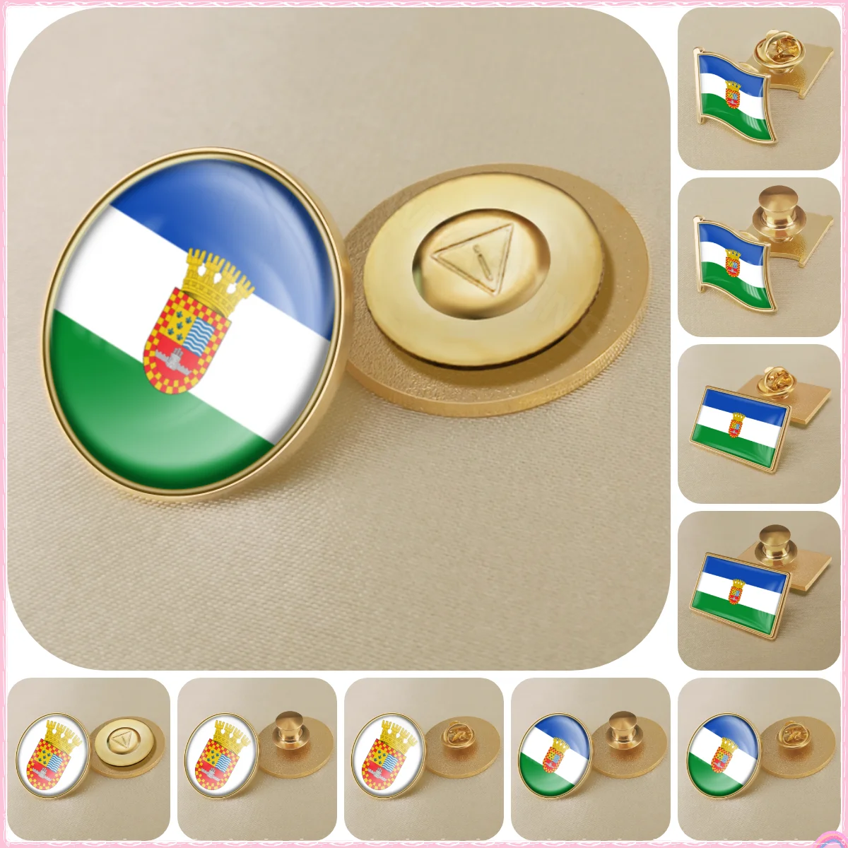 

Coat of Arms of Santa Juana of Chile Flag Lapel Pins Broochs Badges