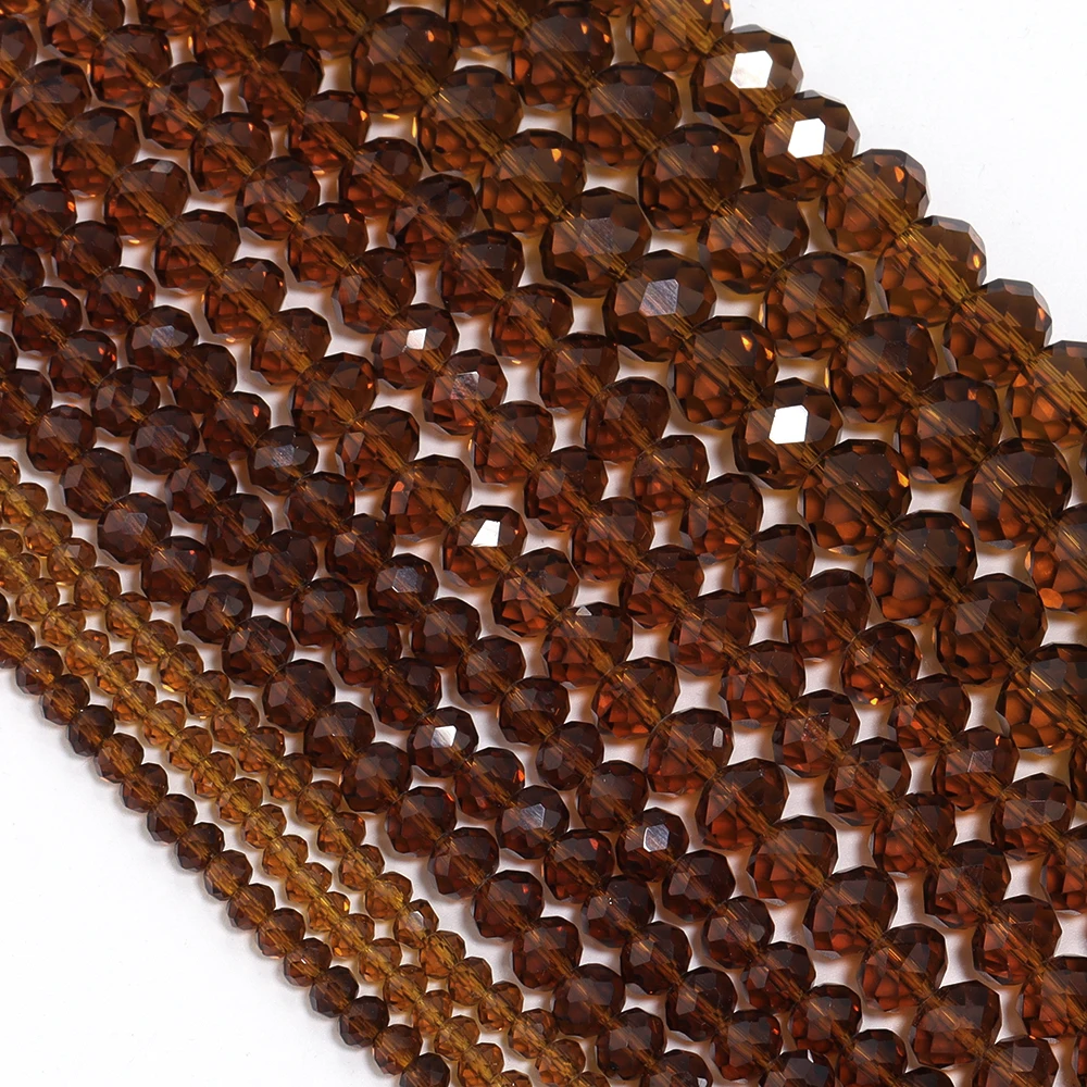 3/4/6/8/10mm Bunte Facettierte Kristall Glas Perlen Lose Spacer Perlen Für Schmuck Machen DIY Armband Halskette Zubehör