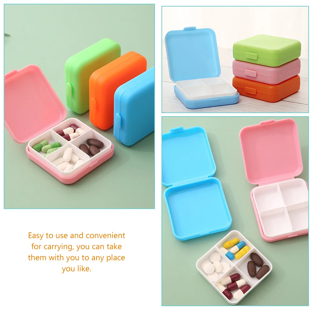 

8Pcs Portable Pill Organizer Box Travel Medicine Storage Case Small Container Durable Easy to Fill Case Organizer