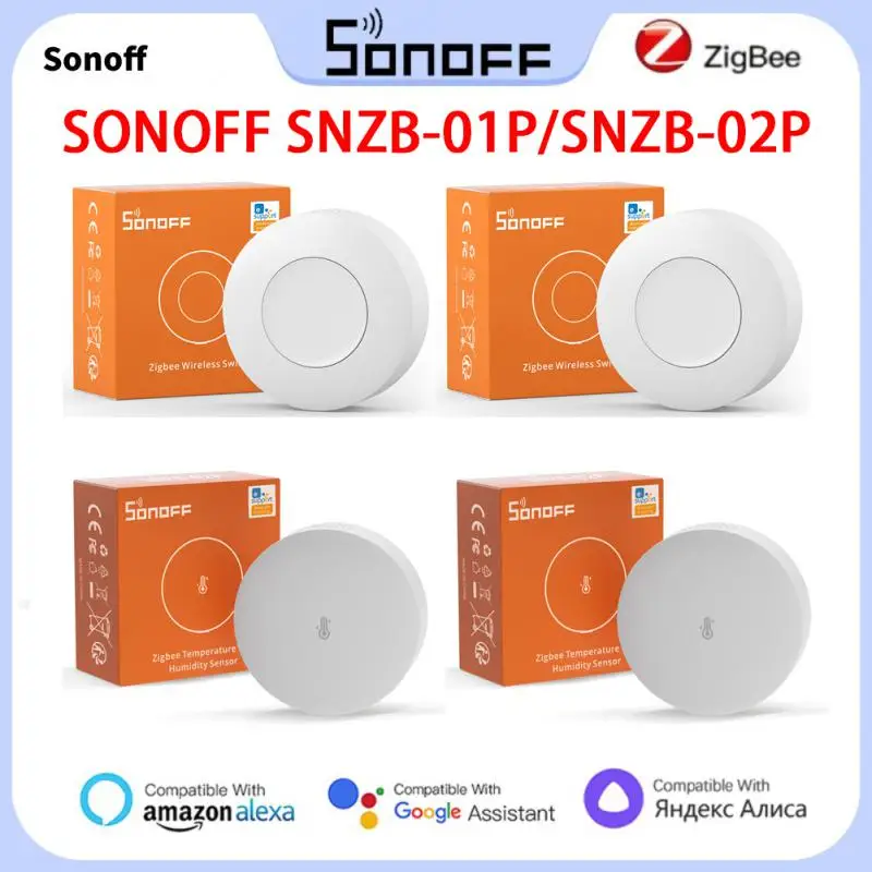 SONOFF SNZB-01P/SNZB-02P Zigbee Wireless Switch SNZB-01P Small Zigbee Wireless CR2477 Control Multiple Device Smart Switch