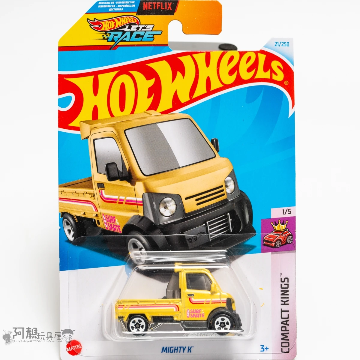 Mattel Hot Wheels Car Let's Race Mighty K Boys Toys 1:64 Diecast Compact Kings Vehicles Models Collection Birthday Gift