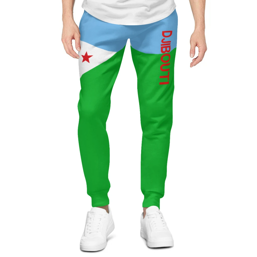 Mens Sweatpants Djibouti Flag Pants with Pockets Joggers Soccer Football Multifunction Sports Sweat With Drawstring - Image 3