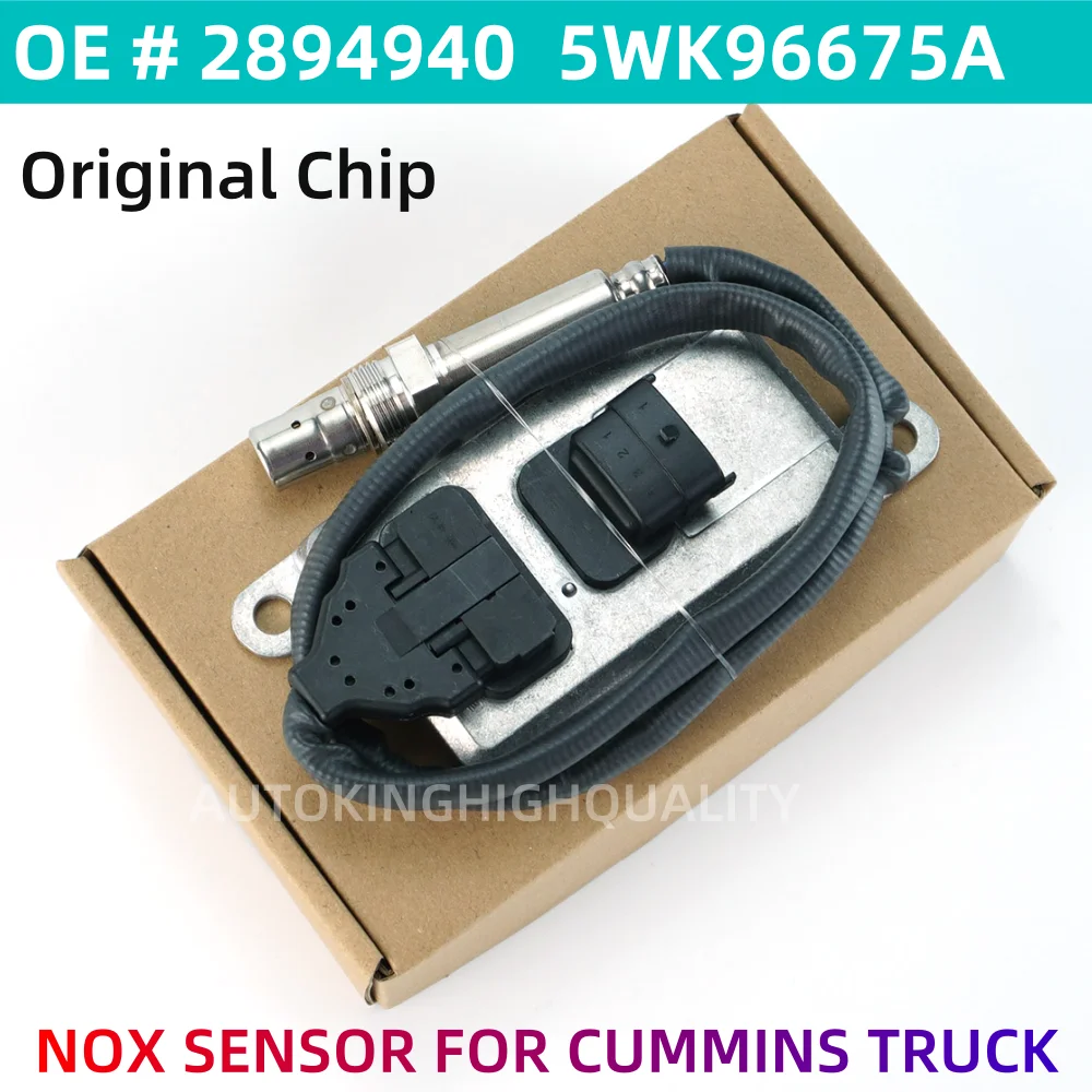 High Quality Chips for NGK Probe 5WK96675A 2894940 NOX Oxygen Sensor For Cummins Volvo DAF XF Truck Euro 5 A034X847