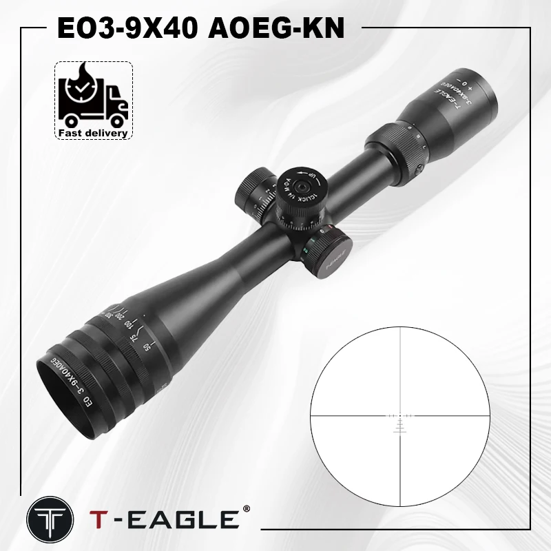 

T-EAGLE EO3-9X40 AOEG-KN Airsoft Rifle Hunting Scope Riflescopes Tactical Glass Etched Reticle Optical Sights Fits .223 .308