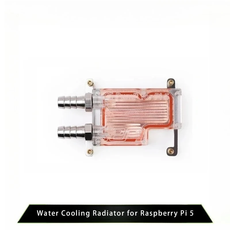 CPU Water‑Cooling Water Block Ultra‑Thin Liquid Cooler Heatsink for Raspberry Pi 5 Development Board, Liquid Cooling Radiator