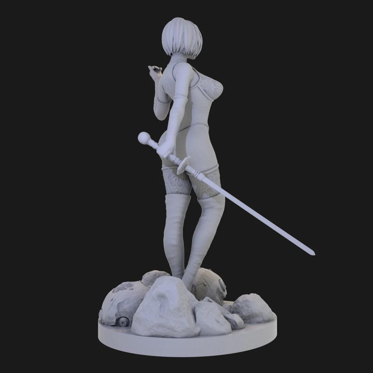 1/24 Die Casting Resin Figure Model Assembly Kit Anime Character Resin Model DIY Model Toy Unpainted