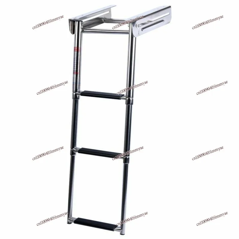 

Marine 304 stainless steel launching ladder with slide Boarding ladder Three-section launching hidden slide