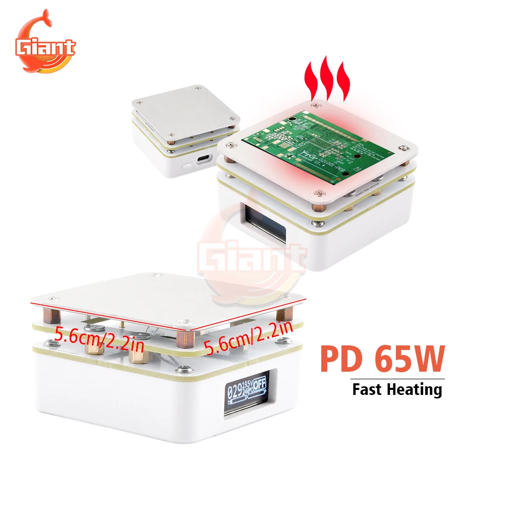 MHP30 PD65W Mini Hot Plate Digital Soldering Preheating Rework Station PCB SMD Board Soldering Plate Heating Table Repair Tools