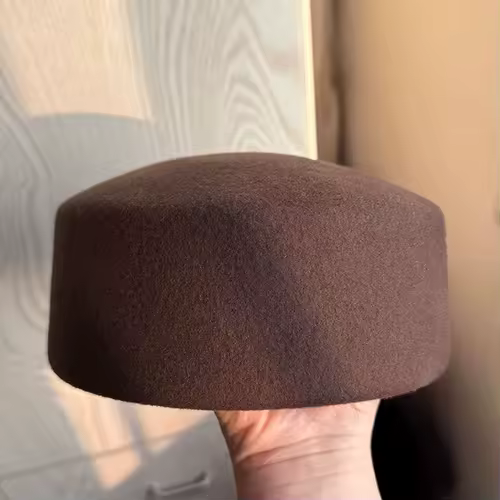 Retro Flight Attendant Ball Hat Women's 100% Wool Felt Beret Party Charming Hat Wedding Cocktail Party Medicine Box Hat - Image 14