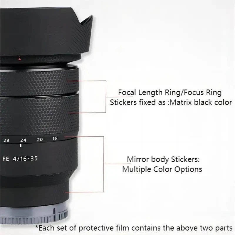 For Sony FE 16-35mm F4 ZA OSS Lens Sticker Protective Skin Decal Vinyl Wrap Film Anti-Scratch Protector Coat