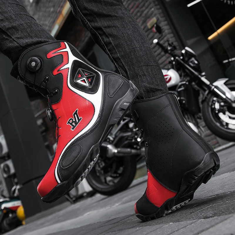 

Motorcycle Platform Boots Breathable Wear Safety To Protect Motorcyclists Motorcycle Cross-country Professional Racing Boots