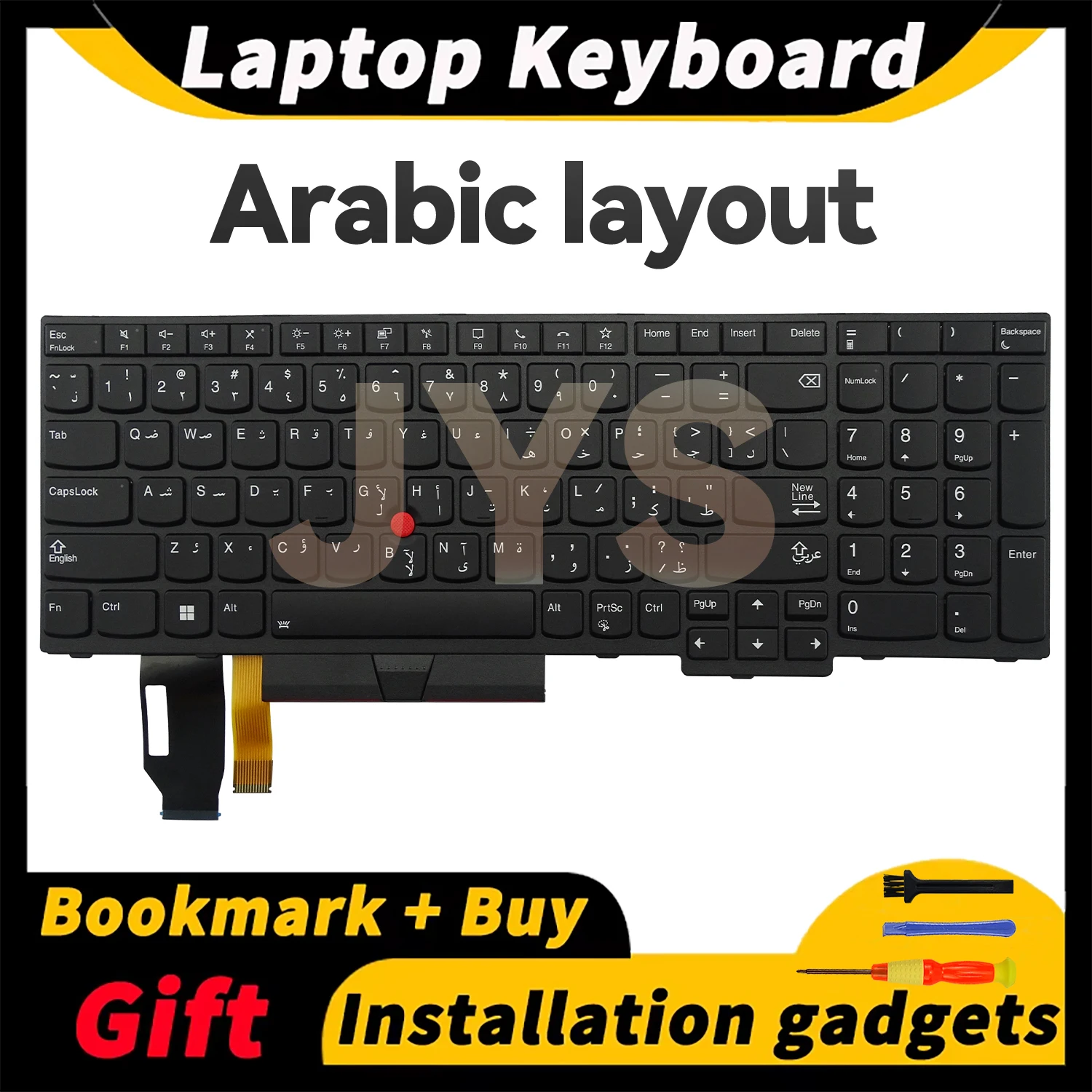 

Arabic layout keyboards internal Black For Lenovo ThinkPad T15 Gen1 Gen2/P15S Gen1 Gen2 laptop keyboard with backlit 5N20V78113