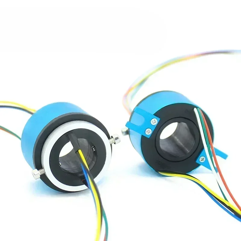 1pcs ID5/8/10/12.7/20/25.4/30~60mm,OD22~130mm Through Hole/Bore Slip Ring，Electric swivel slip ring 6/12/18wires, 2/5/10A