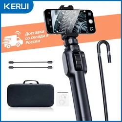 KERUI 2MP 360 Gradi Sterzo Periscopio Industriale Endoscopio per Auto Telecamera di Ispezione Con 8 LED per iPhone Android Pipeline