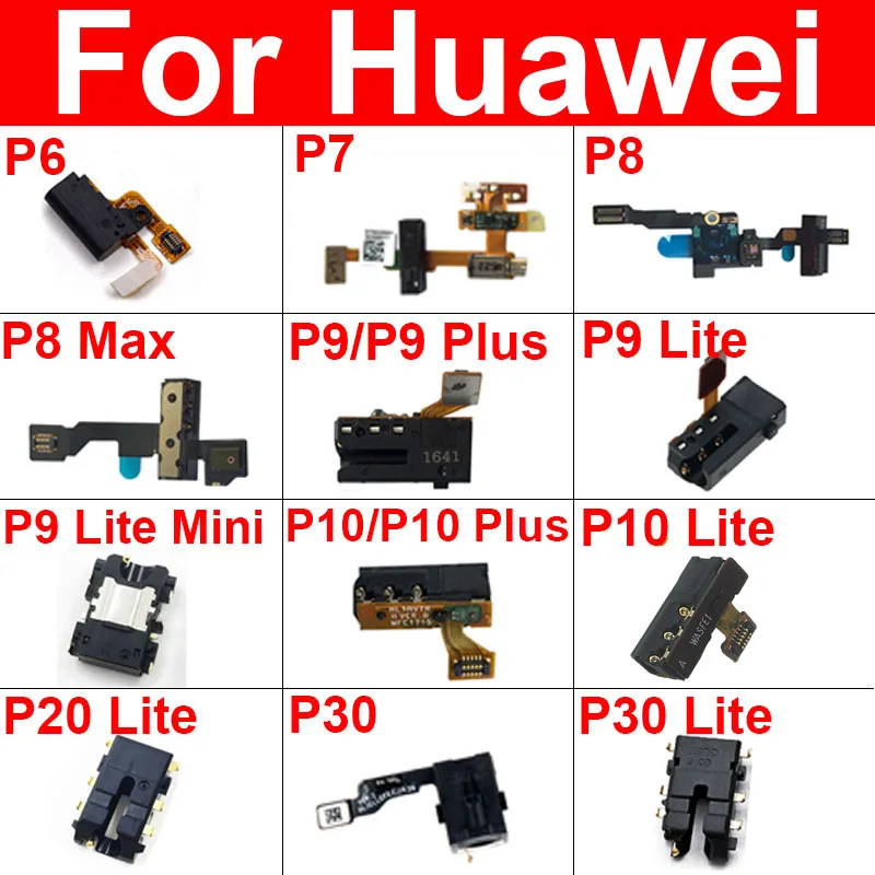 Ear Jack Earphone Audio Port Connector Flex Cable For Huawei P9 P10 Plus P30 P20 P9 Lite Mini P8 Max P7 P6 Replacement Parts