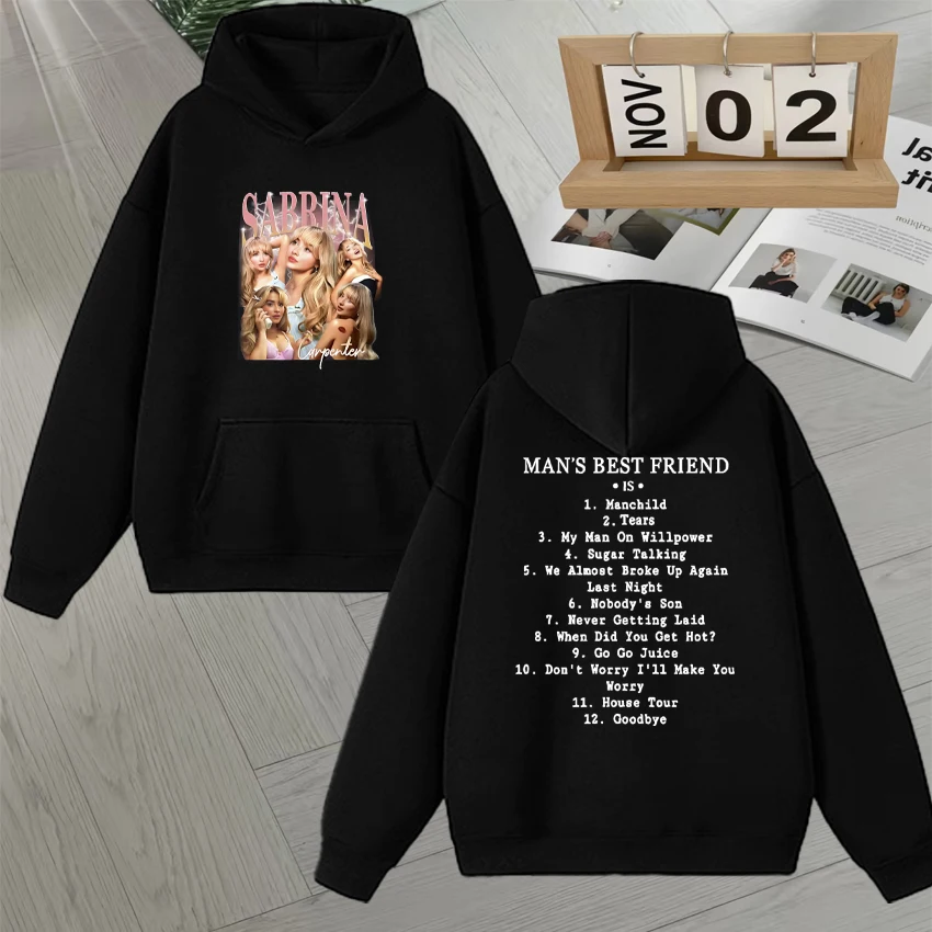 

2025 Sabrina Carpenter Album Loose Hoodie Men Women Sweatshirt Long sleeve Autumn Winter Unisex Fleece Streetwear vintage Unisex