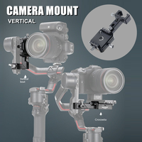 Camera Mount Plate with Vertical to Horizontal Quick Switch fit for DJI Ronin RS4 RS3 RS2 RS3 Pro Gimbals Stabilizer Accessory