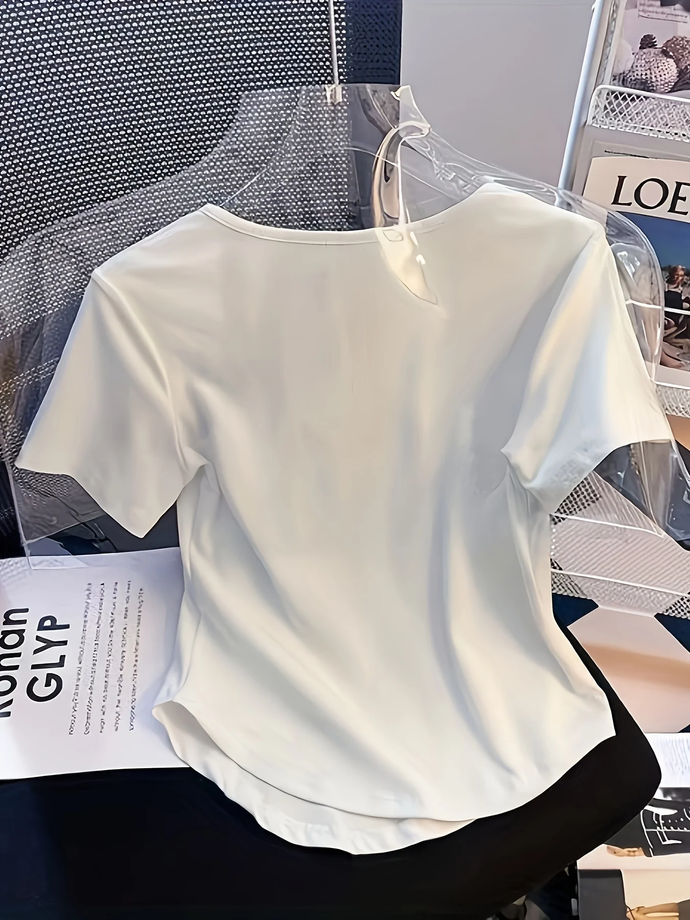 Y2K MILANO Italy Print Square Neck T Shirt Women Slim Fit Casual Short Sleeve Tops