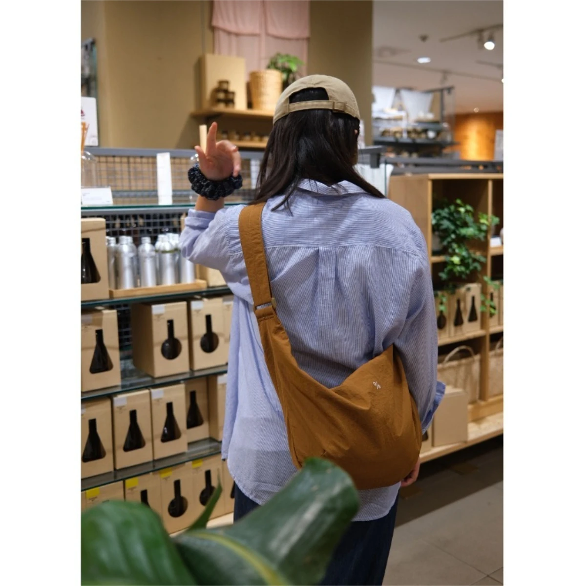 حقيبة كروس ذات سعة كبيرة، طراز ياباني، خفيفة الوزن، متعددة الاستخدامات، كاجوال، خارجية، رياضية، حقيبة زلابية