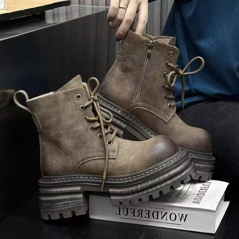 Women Snow Boots Trend Platform Flats Sport Shoes Winter Fashion Sneaker 2025 New Goth Chelsea Boots Casual Running Mujer Shoes