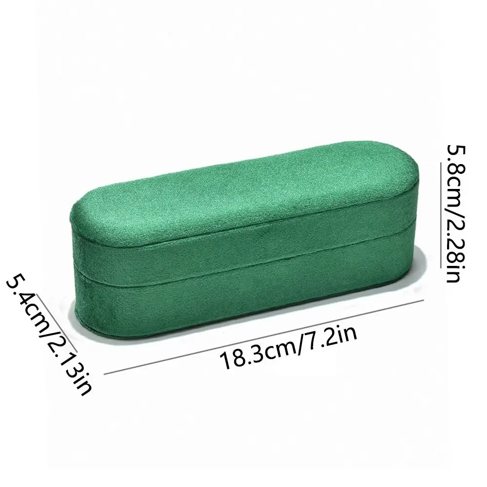 Lid Velvet Jewelry Display Tray Dust-proof Handmade Jewelry Storage Holder Case Multiple Compartments Insert Divider