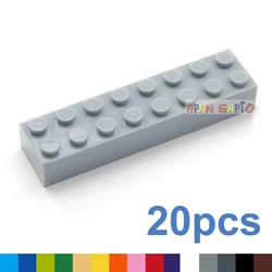 20 Stuks Diy Bouwstenen Dik 2X8 Stippen Educatief Creatief Speelgoed Voor Kinderen Figuren Plastic Bakstenen Grootte Compatibel Met 3007