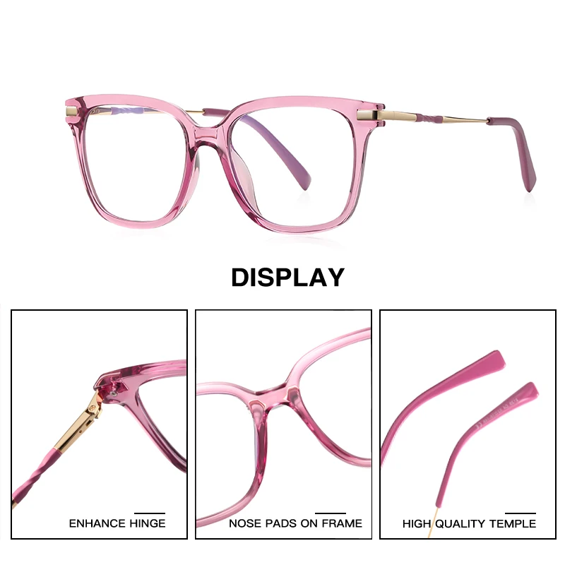 SZTZX Fashion Female Photochromic Anti Blue Ray Blocking Reading Glasses for Women Myopia Hyperopia Prescription Optical Eyewear