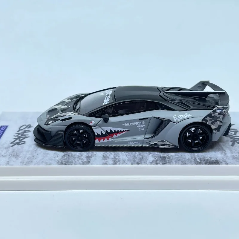 In Stock 1:64 Shark Battle Grey Alloy Car Model Die-Cast Static Car Model Creative Decoration Item Holiday Gift