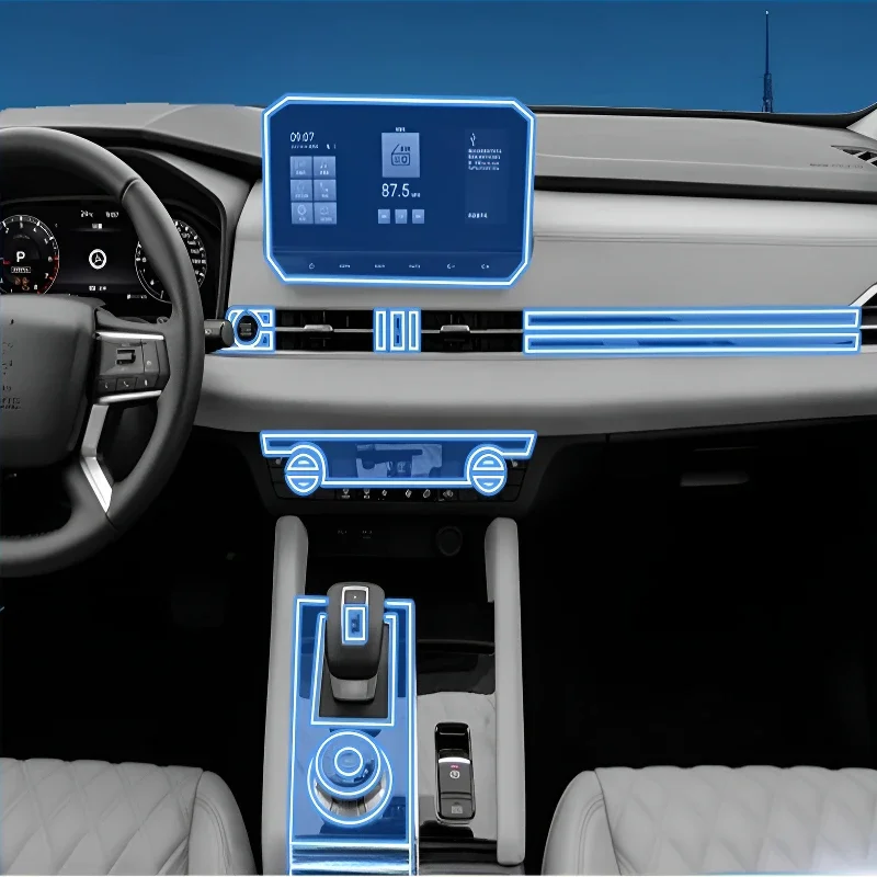 For Mitsubishi Outlander 2018-2022 Dashboard Multimedia Navigation Transparent Anti-Scratch Protection Film Modification