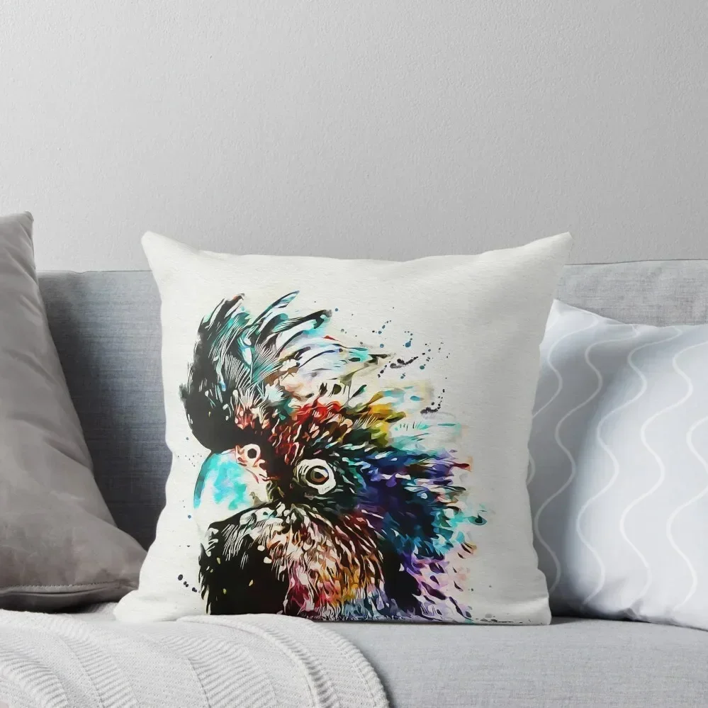 Black Cockatoo Painting Throw Pillow Decorative Cushions For Living Room Pillowcases Christmas Covers For Cushions pillow