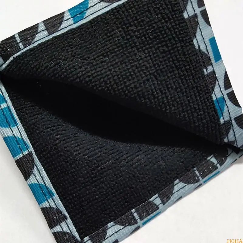 N0HA Square Mini Golf Ball Cleaning منشفة مقاومة للماء مع مشبك سلسلة مفاتيح قابل للسحب #2