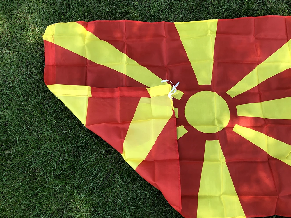 Macedonia Flag 150x90cm hanging double side printed polyester Macedonia National flag banner for decor