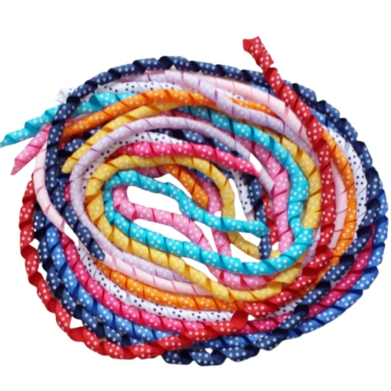 

Длинная лента Corker Curling Wave Point Dot Korker 9 мм для девочек и женщин, зажим с цветочным бантом, аксессуары, 10 шт.