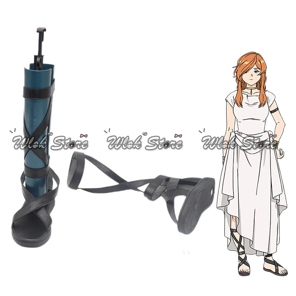 Sapatos de Cosplay do Professor Flamme de Anime Frieren, Sandálias Gladiador Personalizadas para Homens e Mulheres, Acessórios para Festa de Halloween e Carnaval