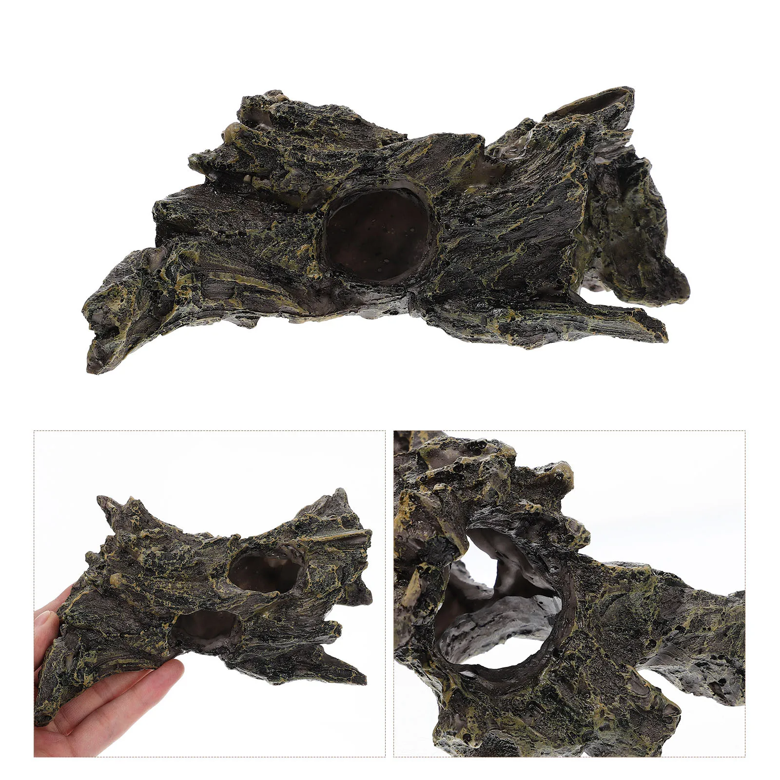 

Realistic Simulated Sinking Tree Resin Fish Tank Decor Natural Look Aquarium Landscaping Ornament for Shrimp Hiding