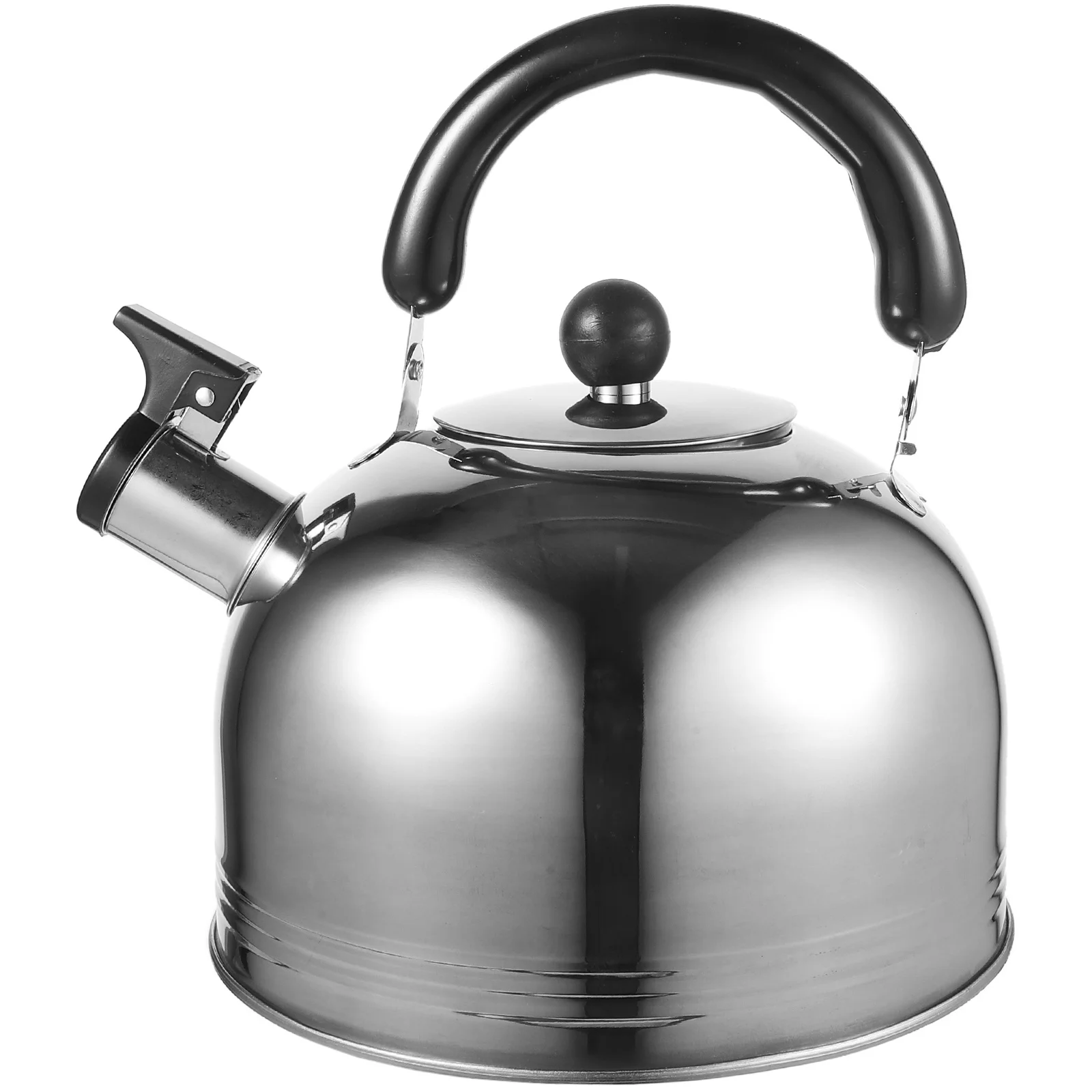 

1Pcs Stainless Steel Whistling Teakettle Large Capacity Practical Water Heating Kettle Comfortable Handle for Home