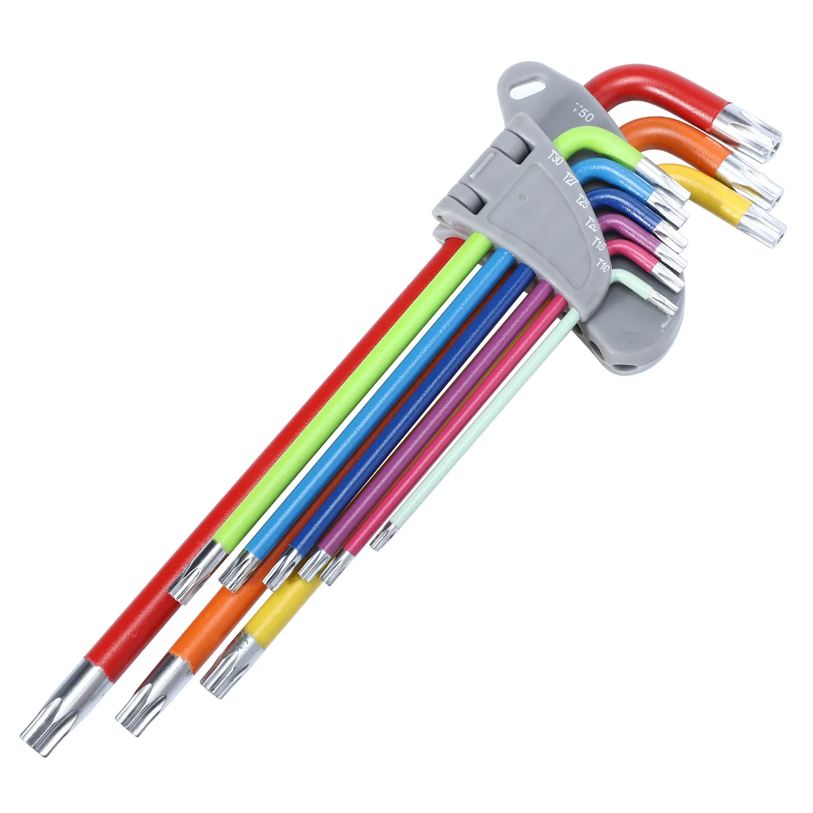 

9pcs L-Shaped Colored Hexagon Wrench Set Steel Multi-Function Repairing Spanner For Garden Appliance