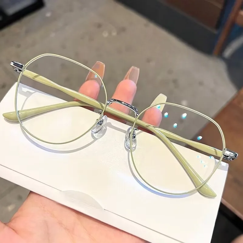 Koreanische Mode Metallrahmen Brillen Anti Blaues Licht/Strahlung Gläser für Frauen für Studenten – Detail 5