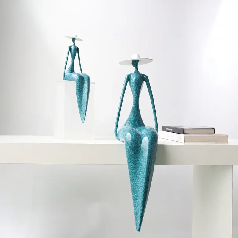 Abstract Resin Crafts Sculpture for Christmas Soft-Fitting Home Furnishing Hotel Welcome Ornament Model for Exhibition Halls