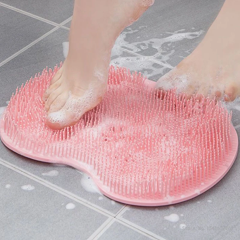 Silicone Multifunctional Feet Massaging Pad, Household Bathroom Bottom, Suction Cup, Non Slip Floor Bath Mat, Back Rub Pad