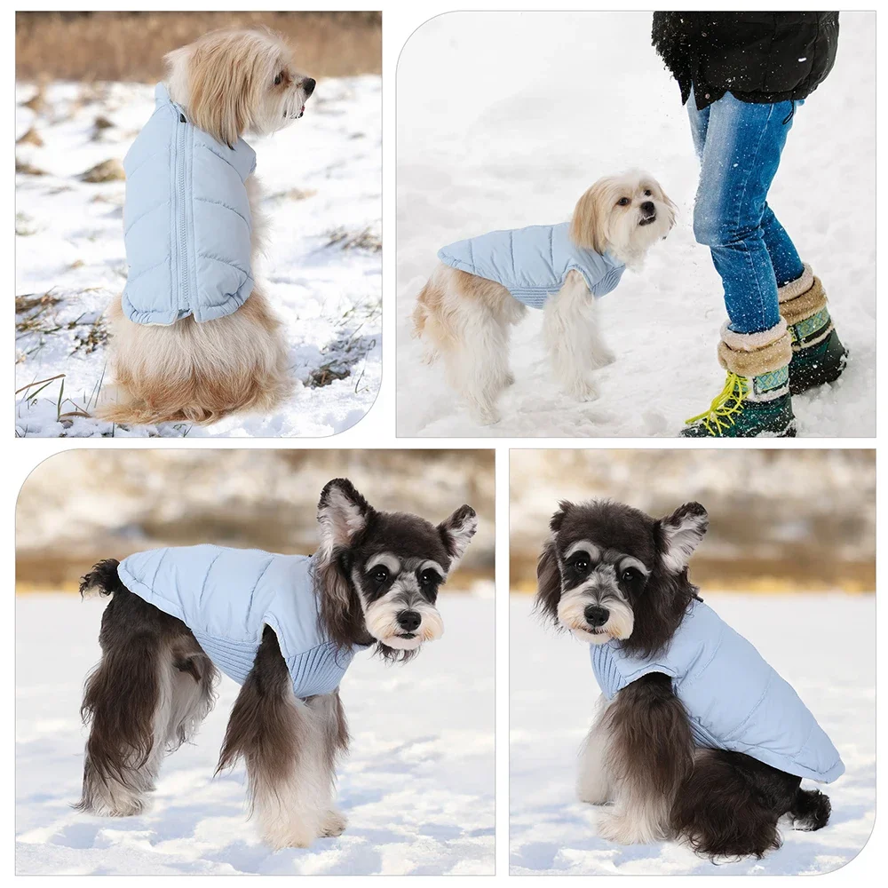 Winter Dog Clothes For Small Dog Warm Pet Dog Coat Jacket Adjustable Padded Vest Puppy Outfit Yorkie Chihuahua Apparel Clothing