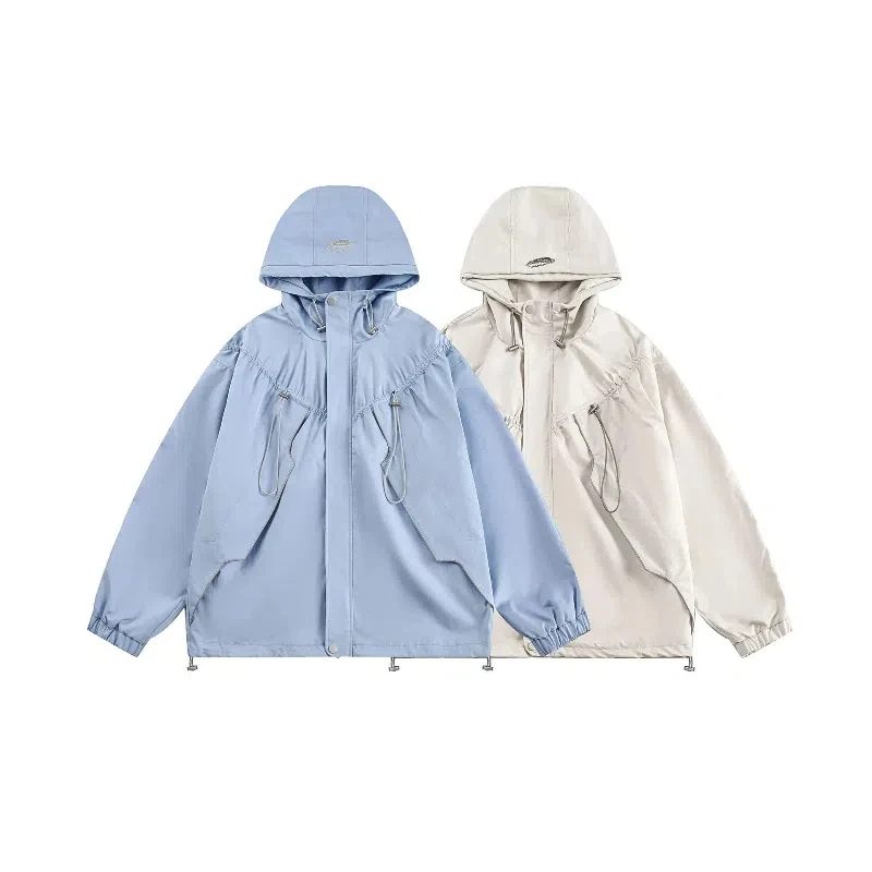 

Дизайнерские чувственные пальто с капюшоном для женщин, новинка 2023 года, спортивные куртки в стиле ретро, уличная одежда Y2k, женские летние повседневные мешковатые топы с длинными рукавами, пальто