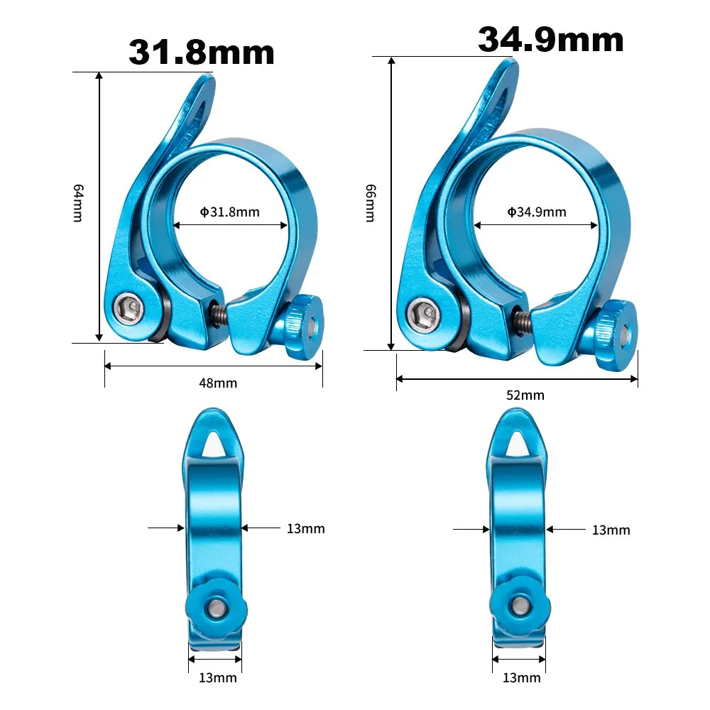 BOLANY MTB Bike Seatpost Clamp Quick Releas Ultralight Aluminium Alloy Bicycle Seat Post Mount 31.8mm 34.9mm Cycling Accessories