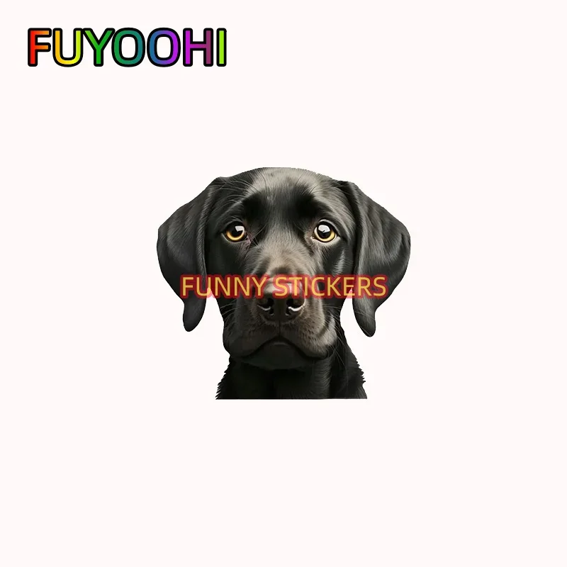 FUYOOHI Peeking Cute Lab Dog Adorable Pet Gift Vinyl Car Sticker