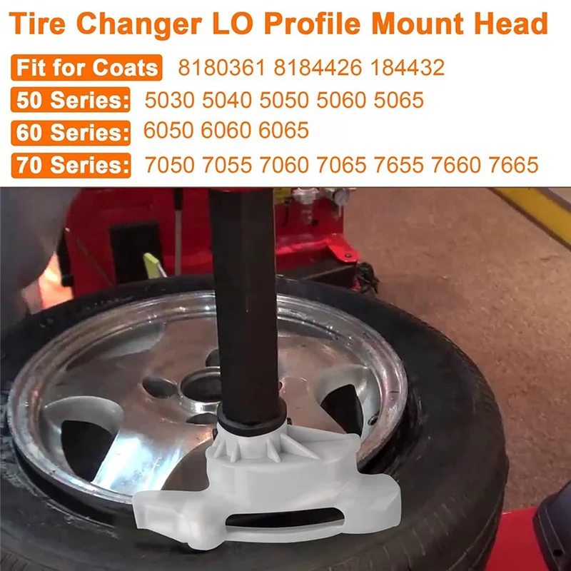 ABAE-TC184432 مجموعة رأس مبدل الإطارات Demount/Remount للإطارات ذات المظهر المنخفض تصميم تثبيت من النايلون المتوافق مع مع معاطف رأس البط