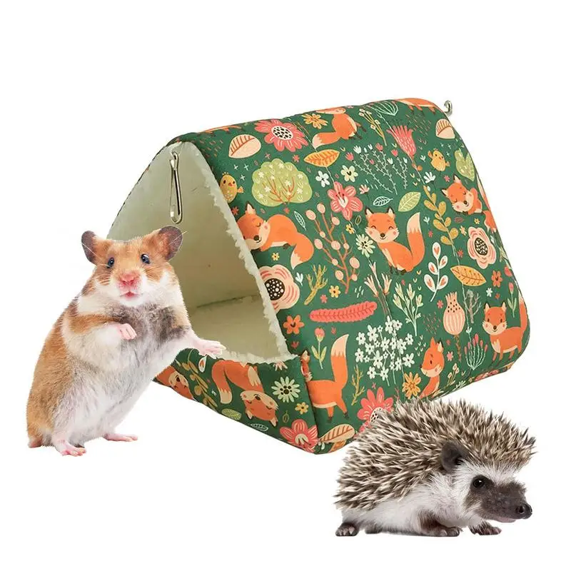 Small Animal Mini Cage Guinea Pig Nest Pet Sleeping Bed Hamster House Winter Warm Soft Mat For Hamster Ferret Accessories