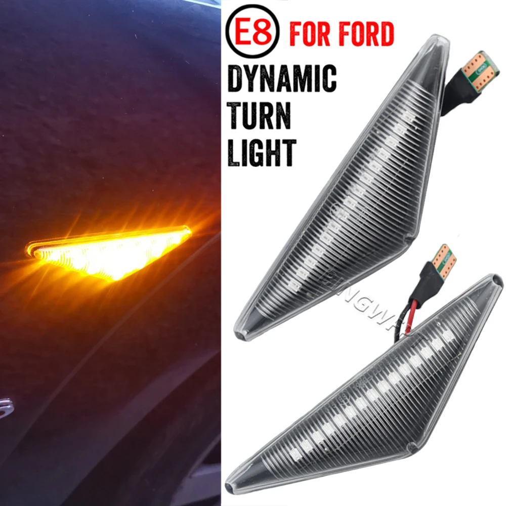 1 Set For Ford Mondeo MK III 2000-2007 Second Generation LED Dynamic Side Marker Turn Signal Light Sequential Blinker Light