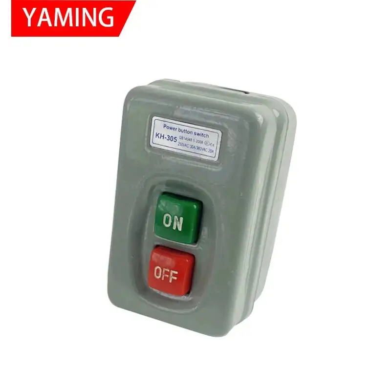 KH Series On-off 3P 30A/250V 20A/380V Transfer Push Button Switch Control Box Electrical Motor Start Switch KH-305