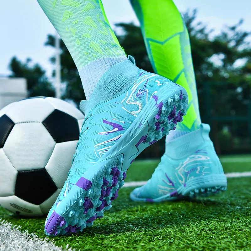 Neue Herren-Fußballschuhe für Rasen, Ultraleichte Sport-Indoor-FG-Turf-Futsal-Erwachsenen-Fußballstiefel, Rutschfeste Komfortable Stollenschuhe – Detail 32